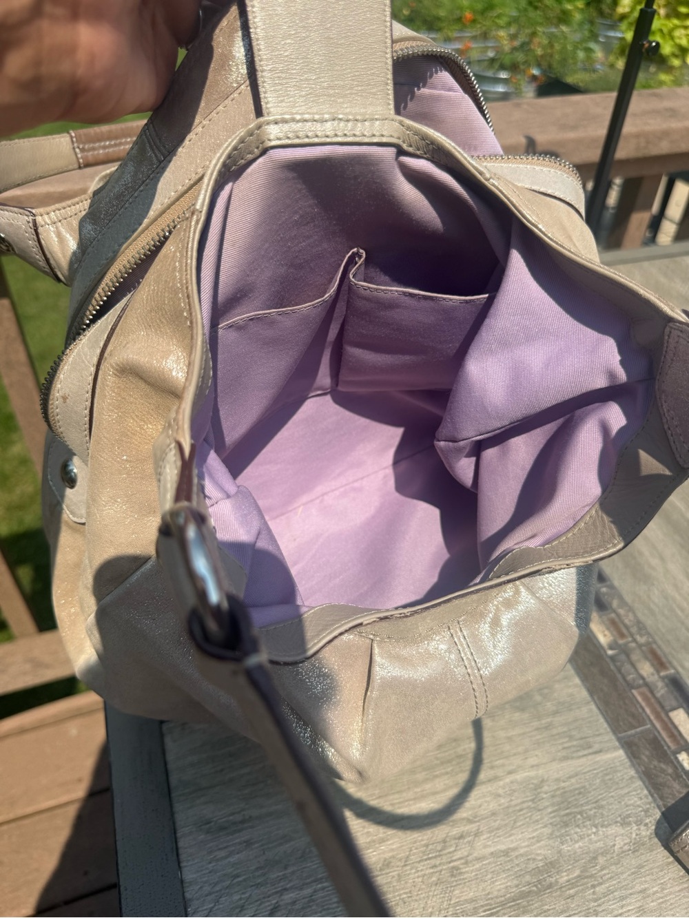 Vintage Coach Soho Lynn Hobo Shoulder Bag Metallic Shiny Gold Y2K - Picture 13 of 13